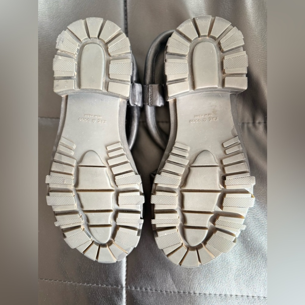 Rag & Bone, Black Leather Open Toe Platform ‘Shane’ Sandals, size EU 38.5/US 8 - Picture 7 of 8